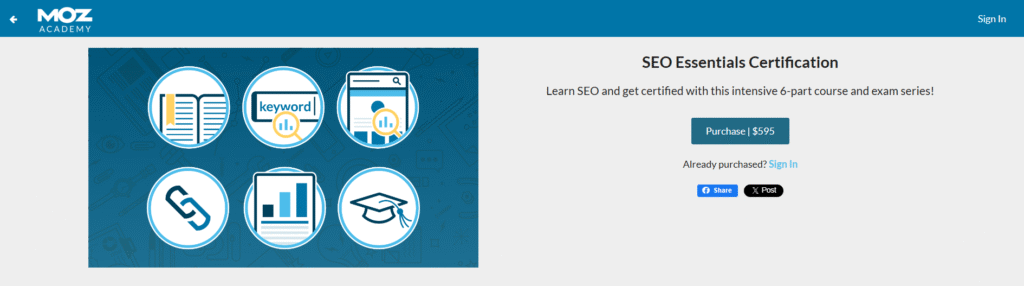 Moz Academy – Search Engine Optimization Essentials